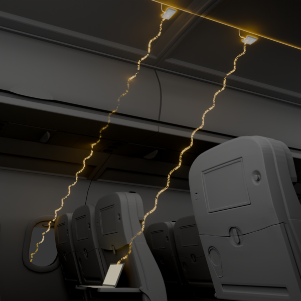 IK 201 in airplane cabin connecting a Laptop to LTE